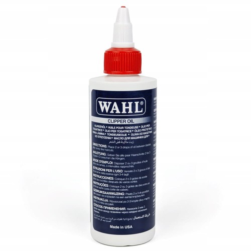 Wydajna butelka o pojemności 118.3 ml z płynem konserwującym Wahl 3310-1102 Clipper Oil 118.3 ml.