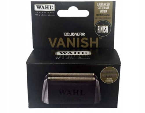 Fabrycznie zapakowany komplet wymienny zawierający głowicę z folią oraz dwa nożyki do Wahl Vanish.