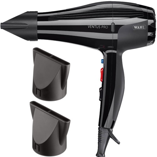Profesjonalna czarna suszarka Wahl Ventus Pro 2200W z technologią jonizacji.
