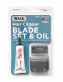 Fabryczny komplet z olejkiem konserwującym oraz ostrze do maszynek do włosów Wahl USA.