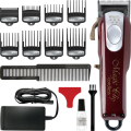 Pełny zestaw fryzjerski Wahl Magic Clip Cordless 5 Star Made in USA z ładowarką i akcesoriami konserwacyjnymi.