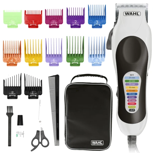 Kompletny zestaw fryzjerski Wahl 20104-0460 Color Pro Plus w wygodnym etui do przechowywania z akcesoriami.